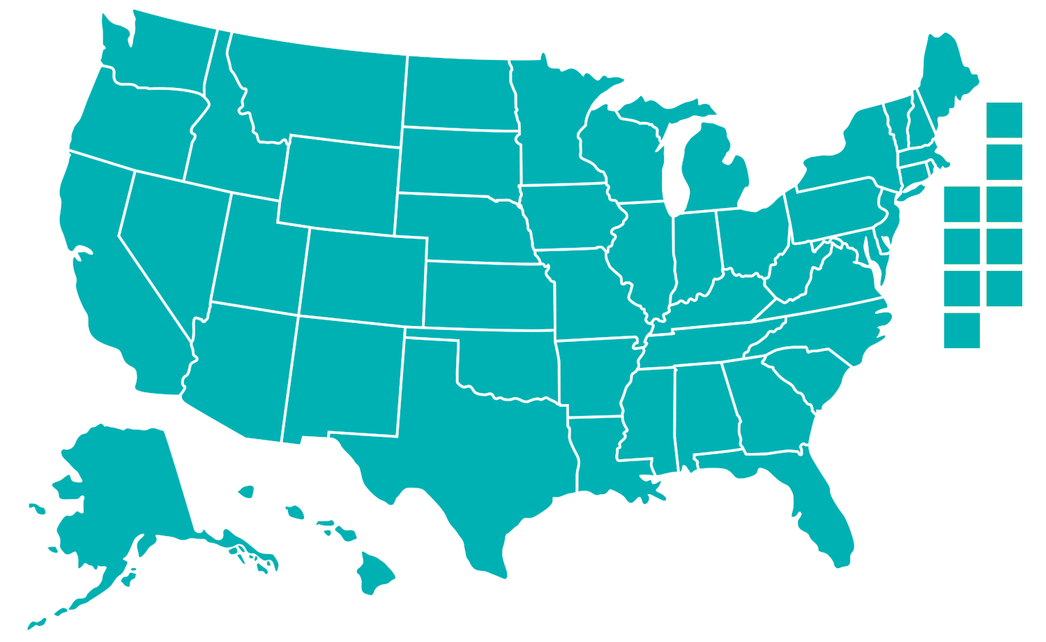 A map of the united states