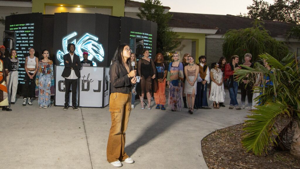 Senior Linda Liao, who is majoring in the Business of Art and Design, conceptualized and produced the Fresco fashion show on campus Dec. 4.