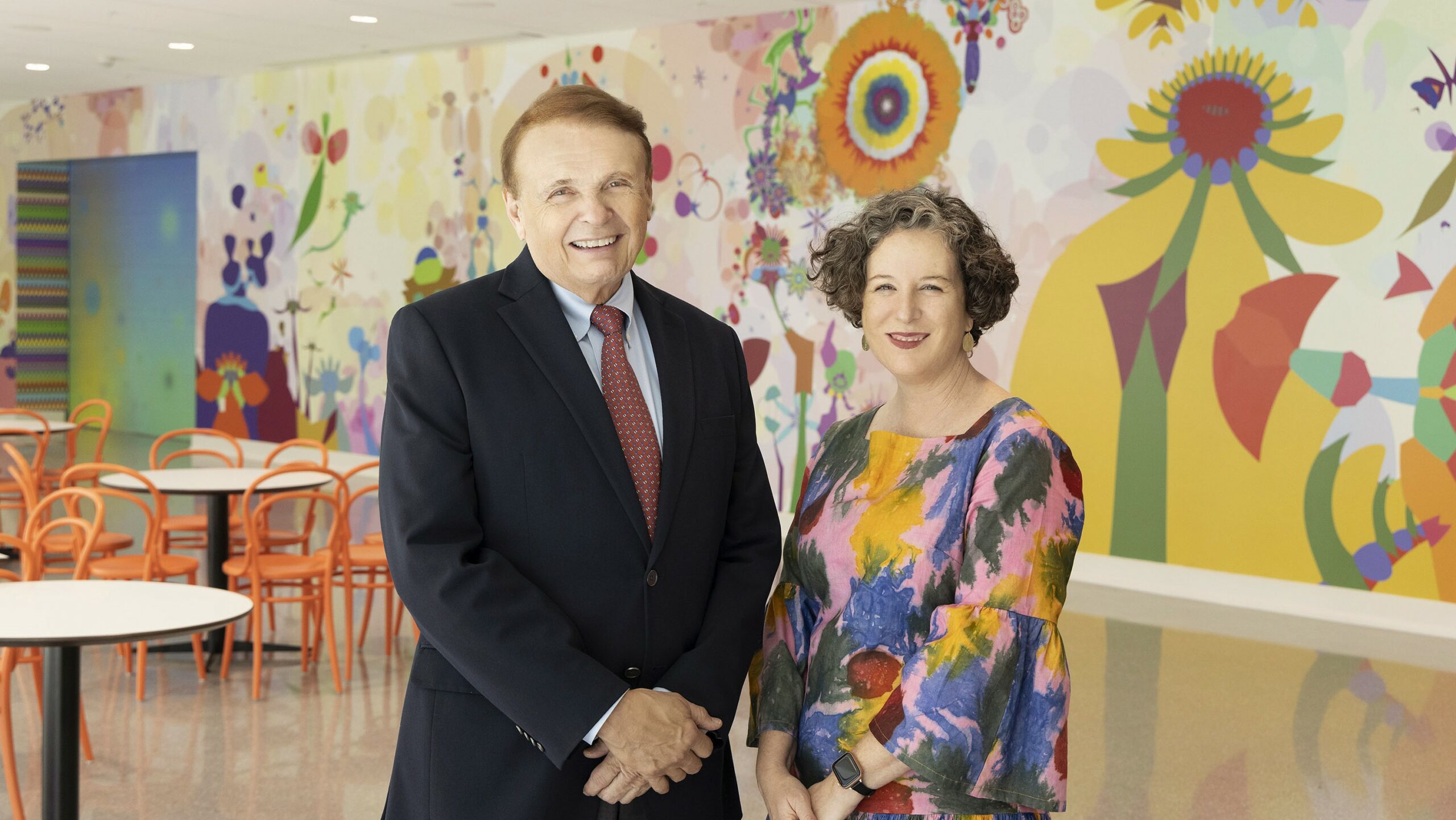 Pictured: Thompson with Sarasota Art Museum Executive Director Virginia Shearer