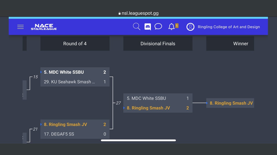 Graphic image of an esports bracket.