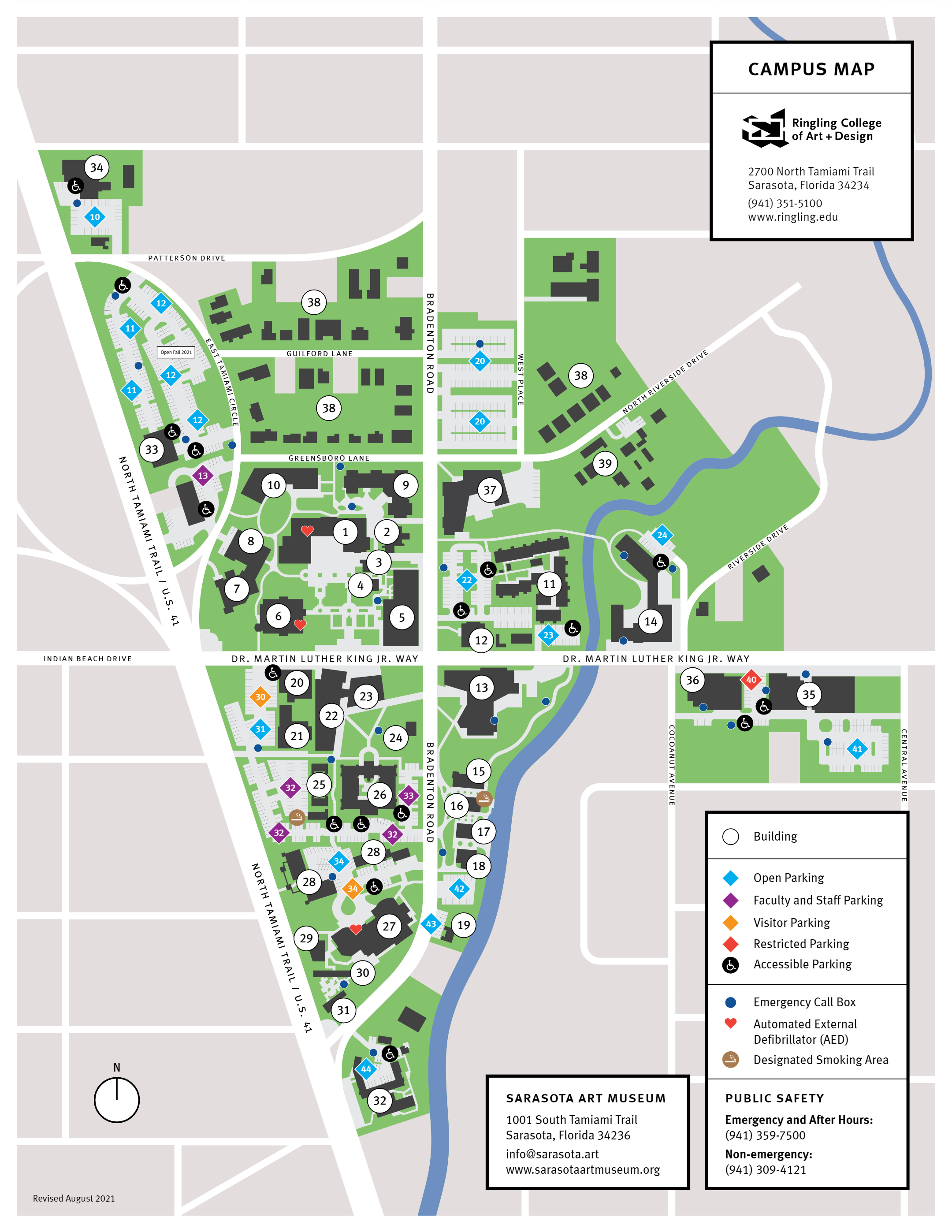 A map of campus