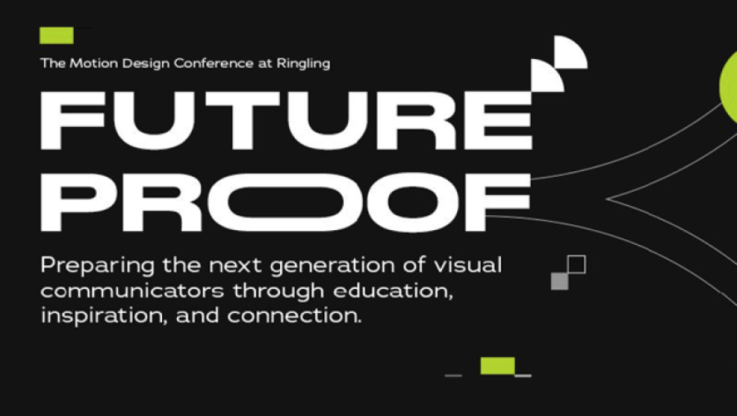 Black, white, and reen graphic logo for FuturePoof 2024