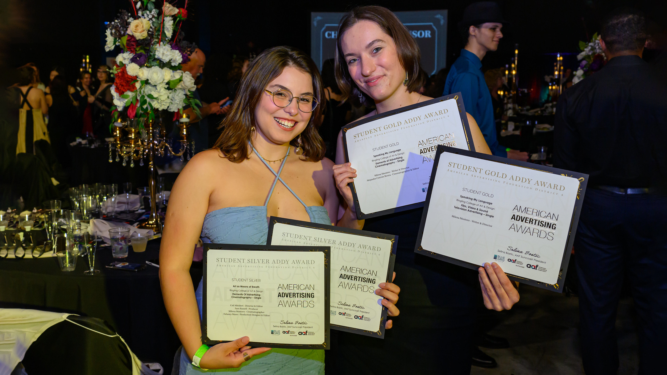 Film students at the ADDY Awards.