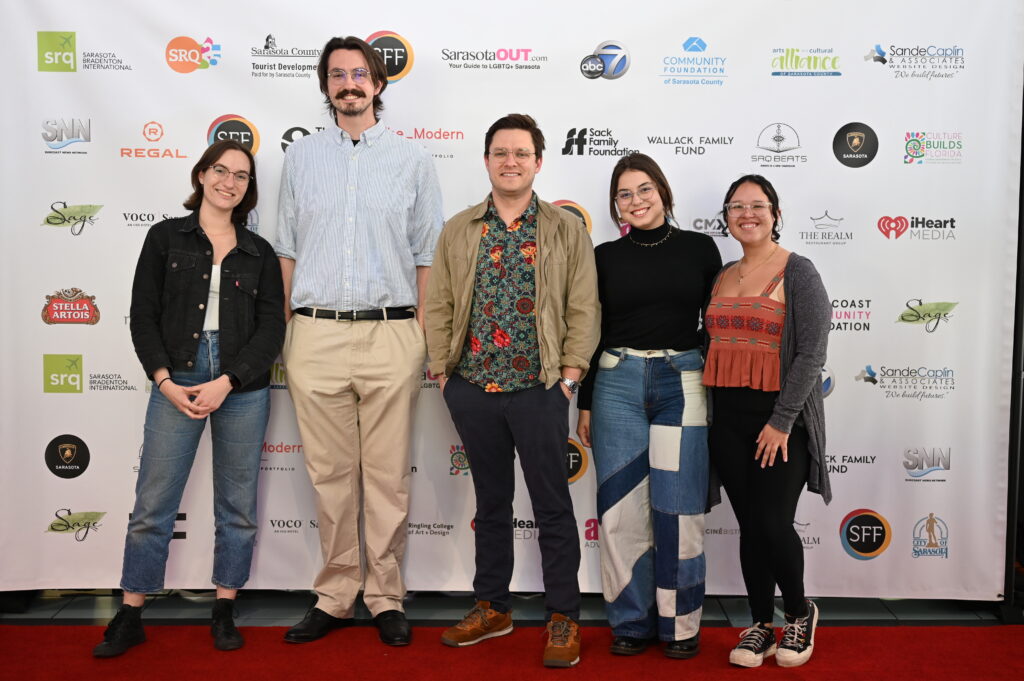 Ringling Film students with film editor Nick Wright at the screening of The Last Repair Shop.
