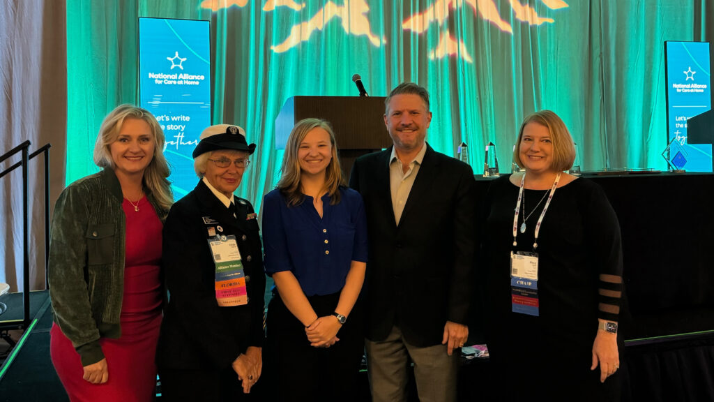 Ringling College Lazarus Scholar receiving award for her commitment to community through volunteerism.