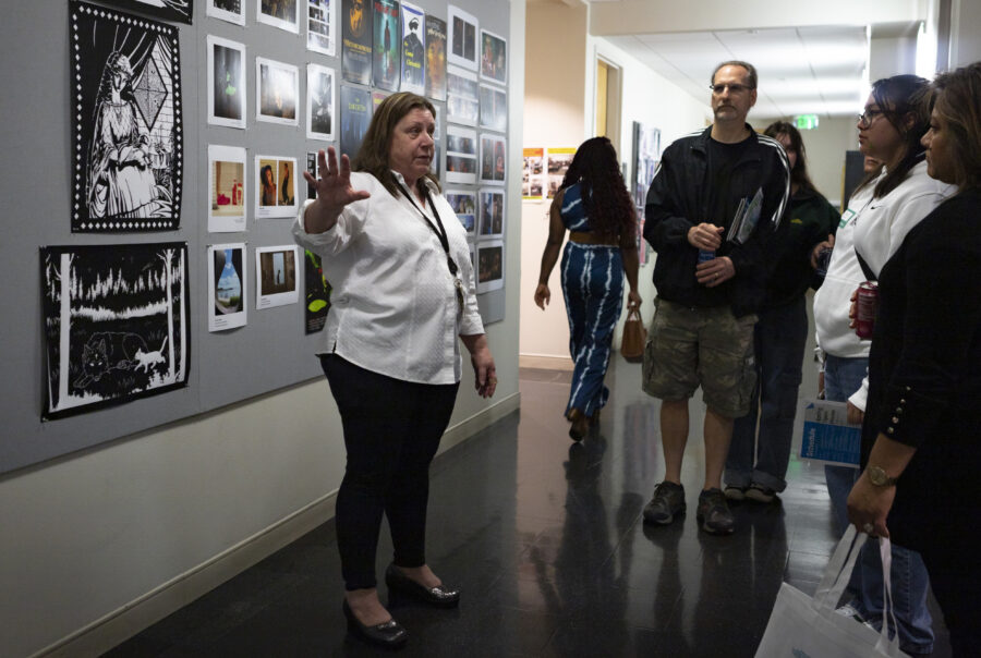 Prospective students tour the First Year Program.