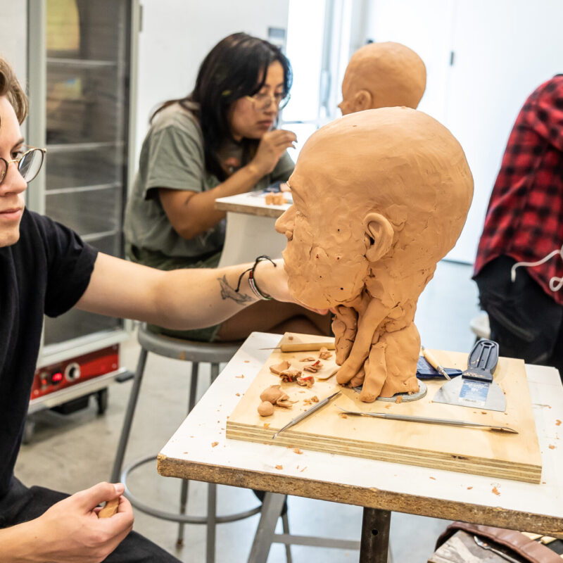 Noah Shadowens in the Forensic Art Innovation Workshop.