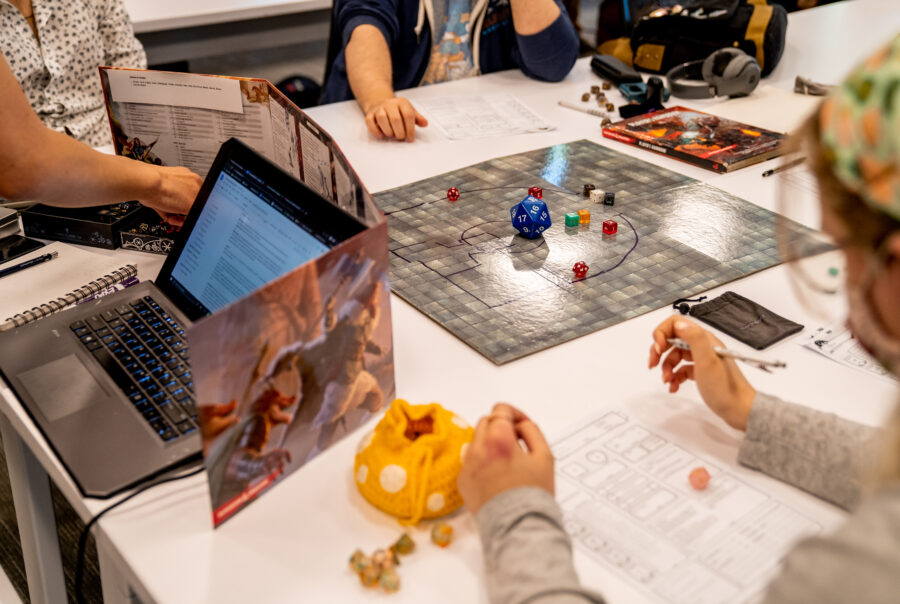 A tabletop game in play at Anyone’s Game.