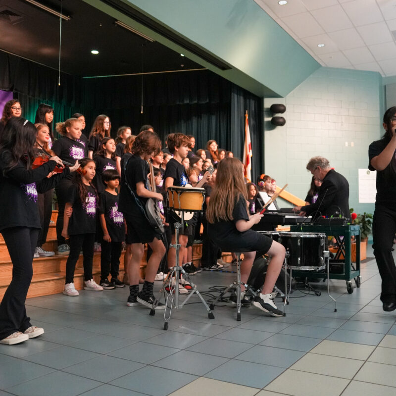 Students performing at award ceremony