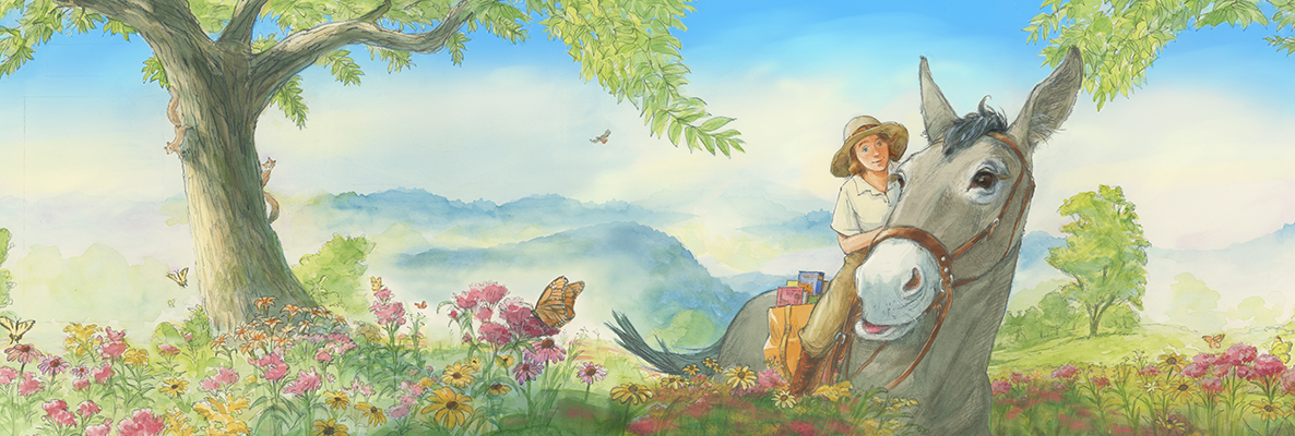 Illustration faculty brings Junia, the Book Mule of Troublesome Creek to life