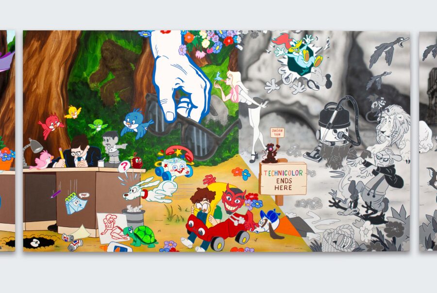 Goodman_Technicolor Ends Here_2024_ 48 x 216 in