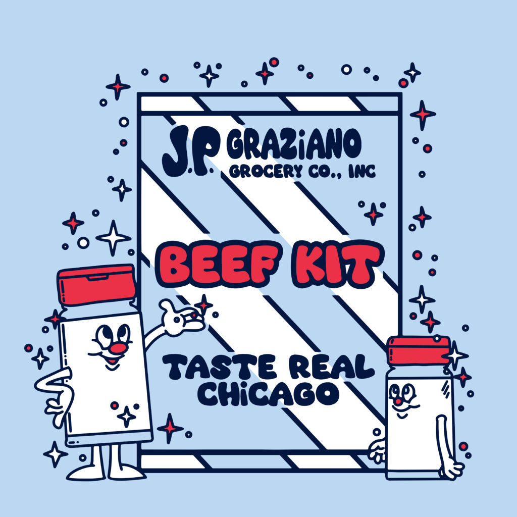 Designs for JP Graziano grocery store in Chicago.