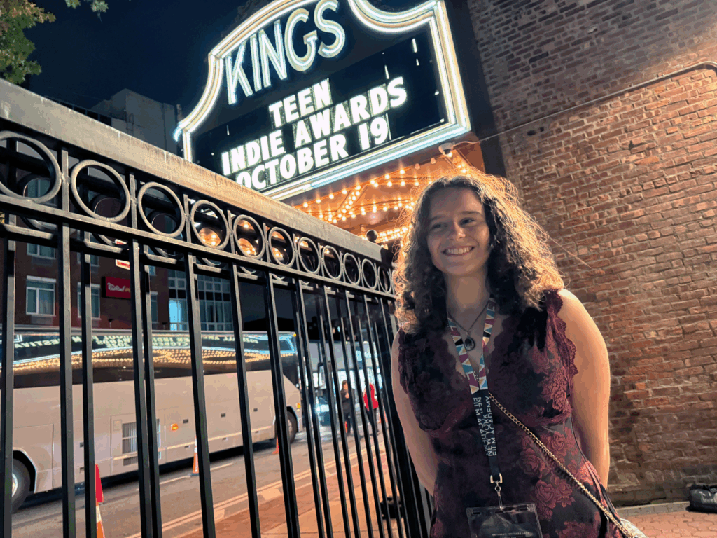 Booker High student attends Teen Indie Awards with student film.