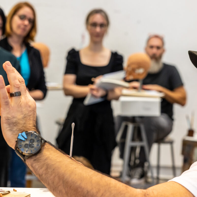 forensic class demo -students watching