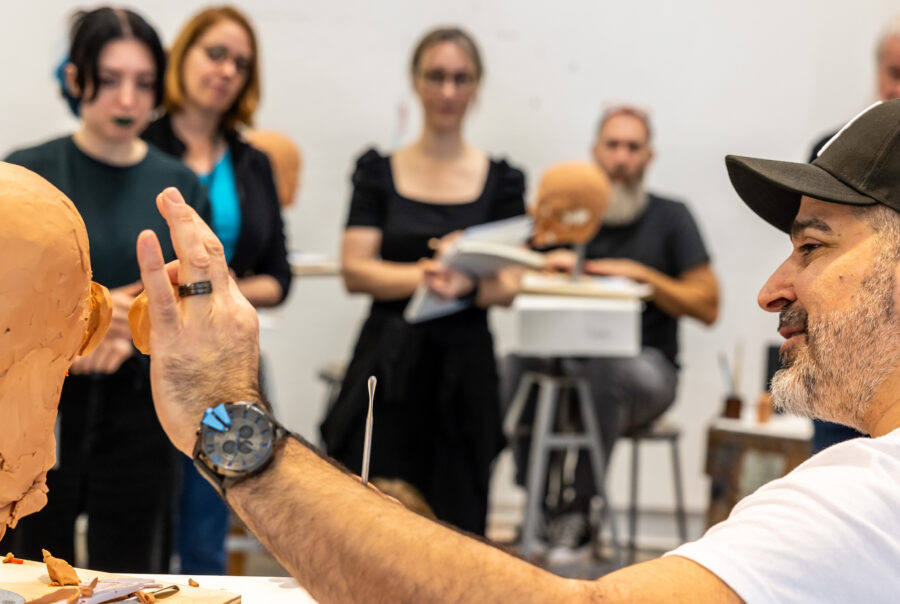 forensic class demo -students watching