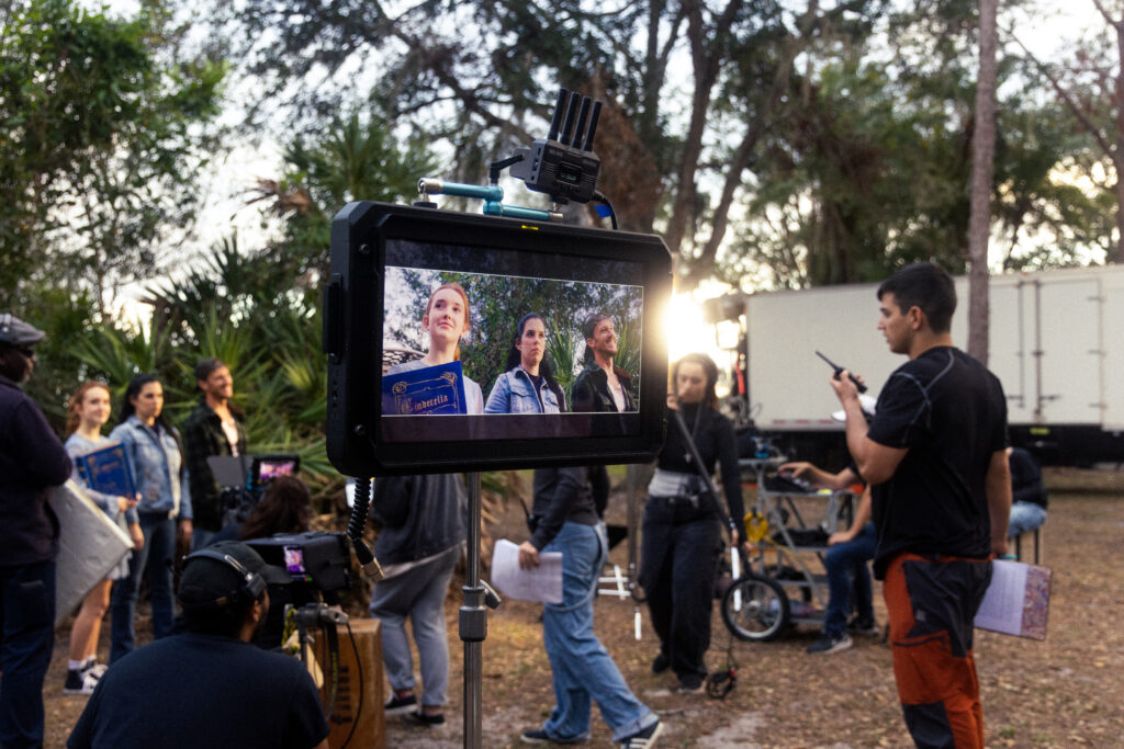 Filming outdoors