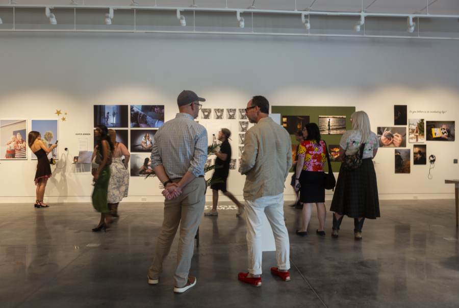 Gallery full of visitors