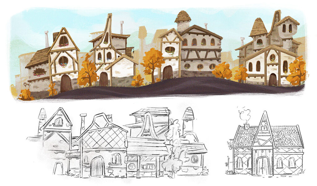 Environment design artwork created by a Ringling College 2D Character Animation student.