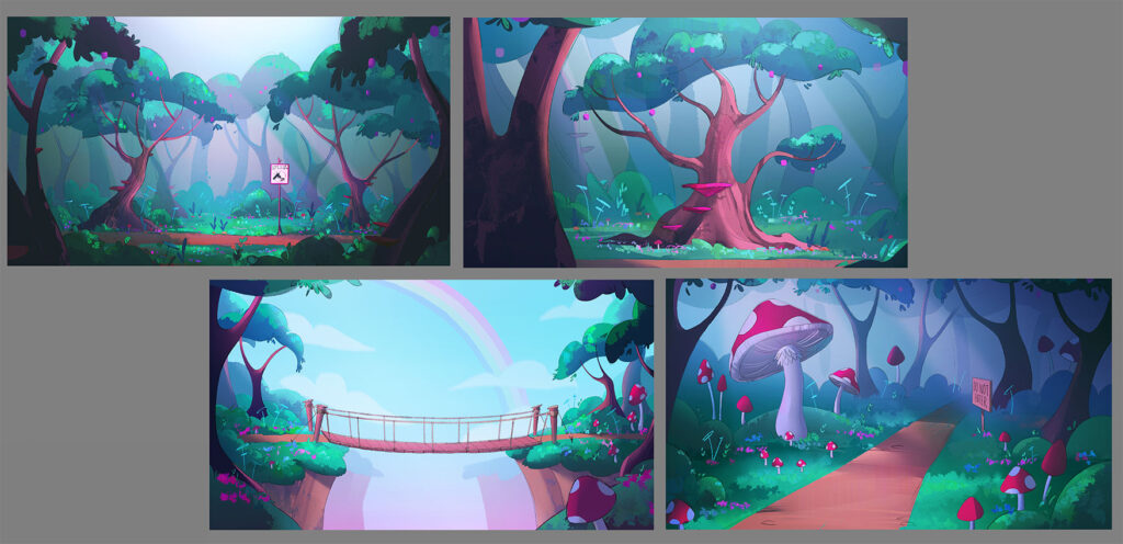 Environment design artwork created by a Ringling College 2D Character Animation student.