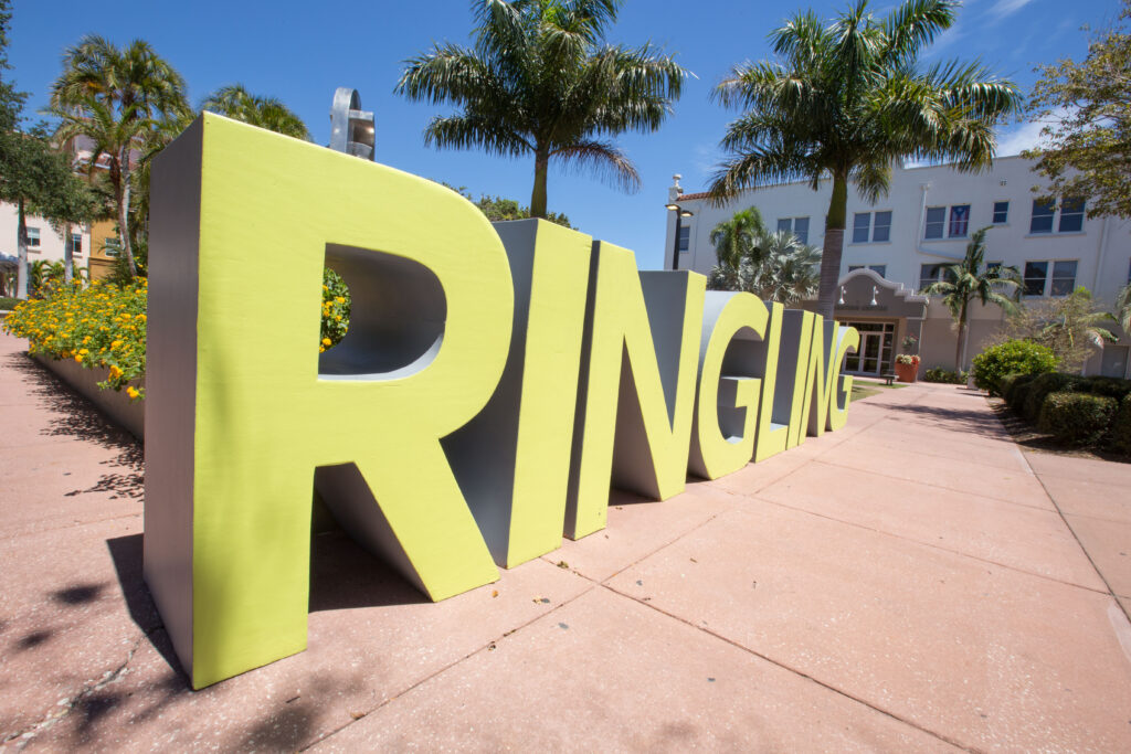 RINGLING big letters on campus