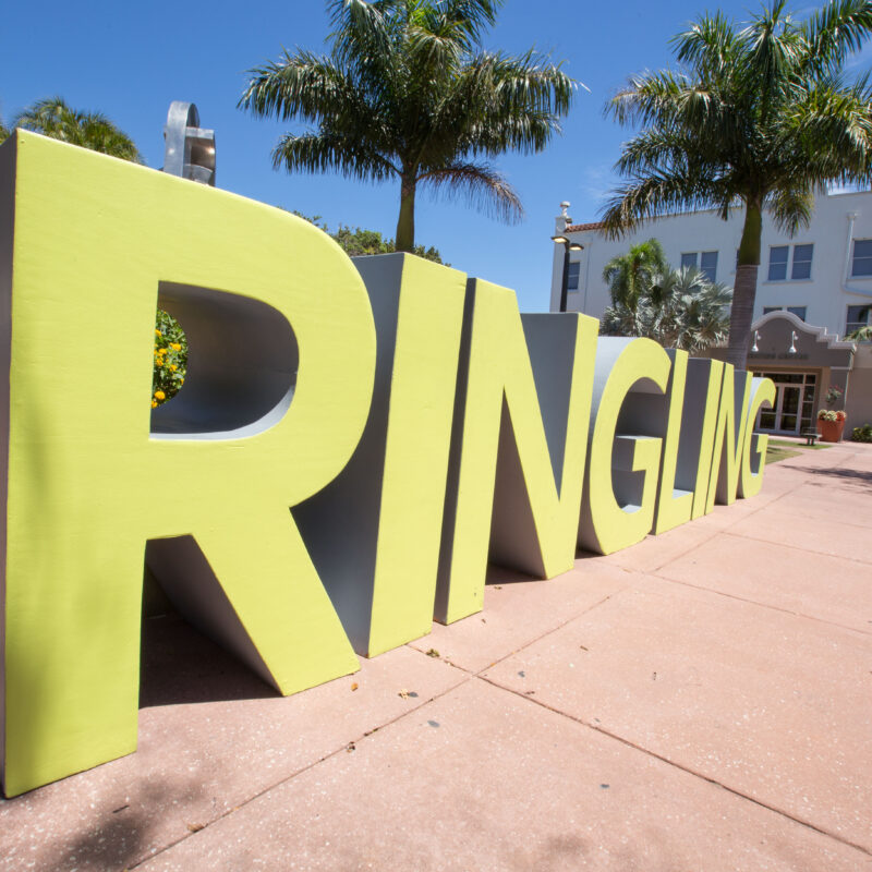 RINGLING big letters on campus