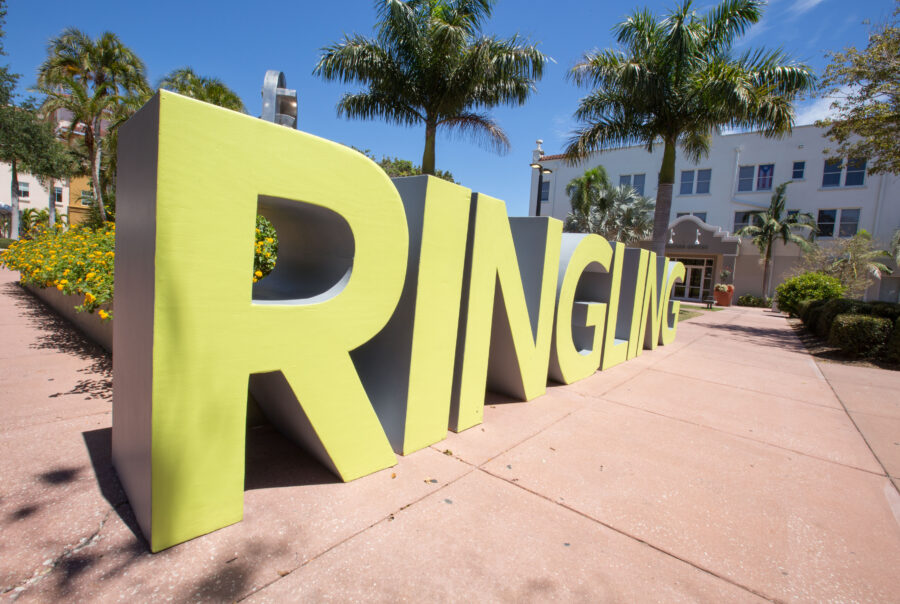 RINGLING big letters on campus