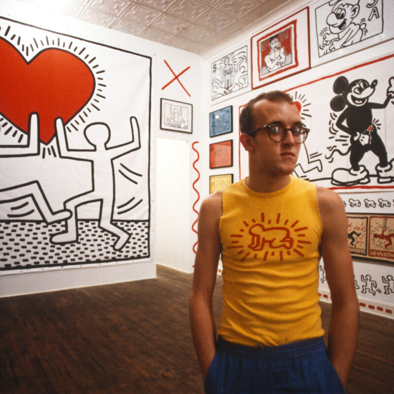 Keith Haring in a gallery