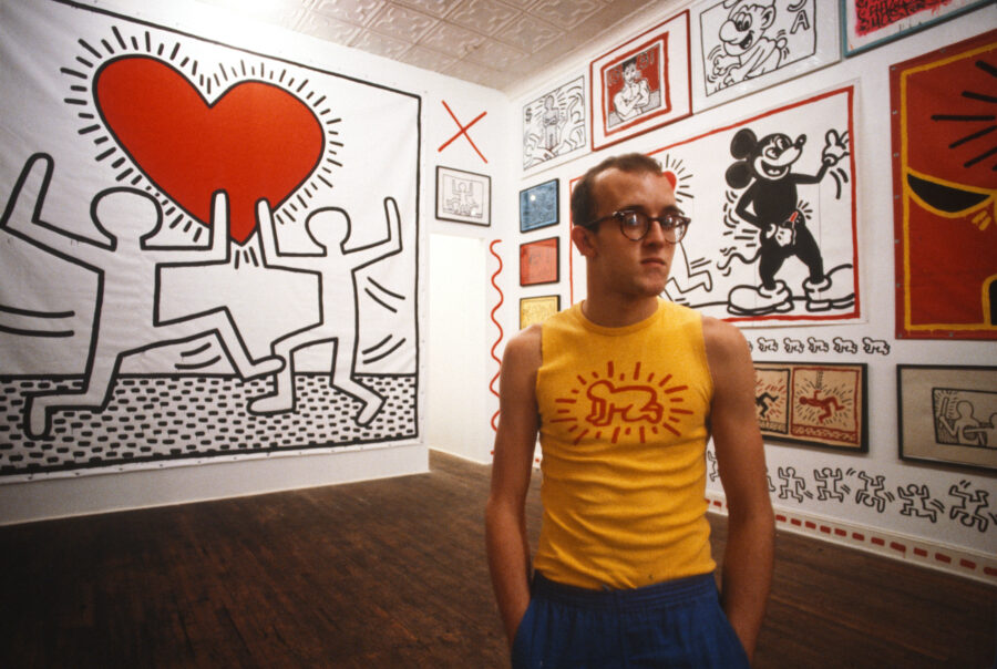 Keith Haring in a gallery