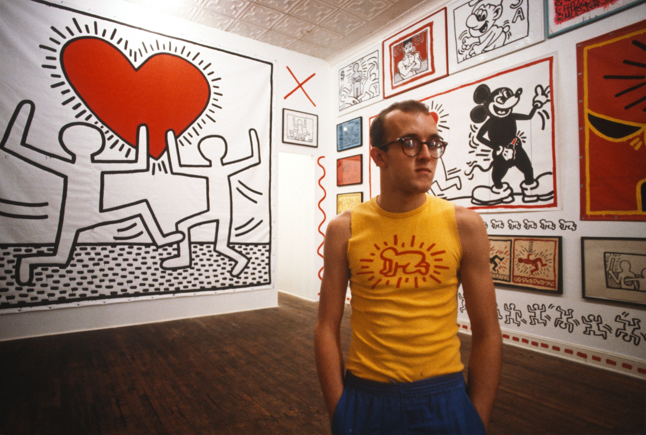 Keith Haring in a gallery